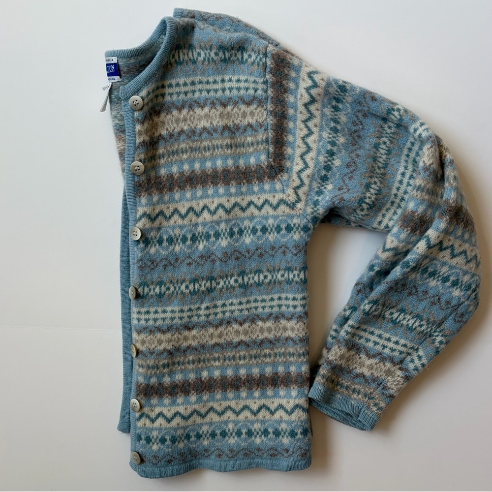 Vintage 1990’s Pendleton Fair Isle Lambswool/Angora Rabbit Hair Cardigan Size S